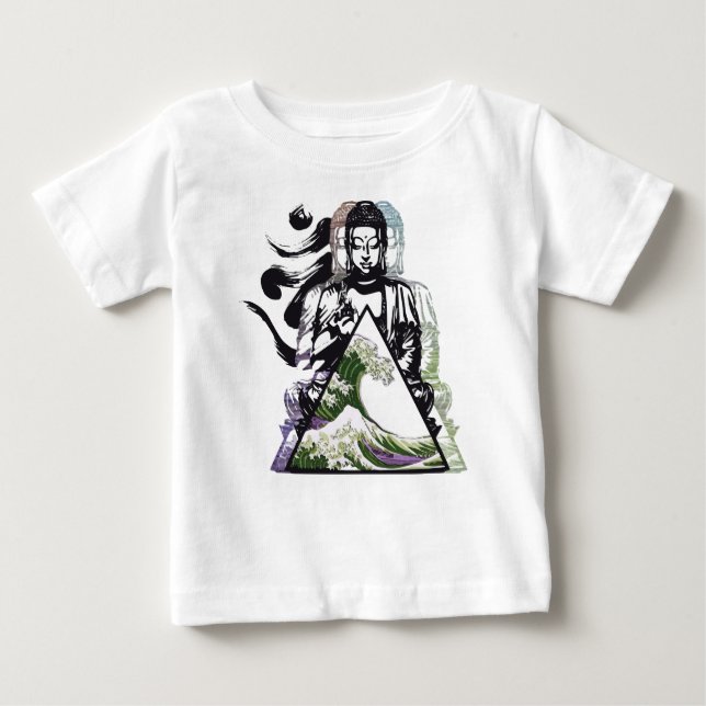 Camiseta De Bebé onda 2 de Buda (Anverso)