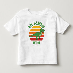 Camiseta De Bebé One-A-Saurus Primer cumpleaños de dinosaurio géner