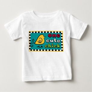 Camiseta De Bebé One Cute Chick Baby TShirt