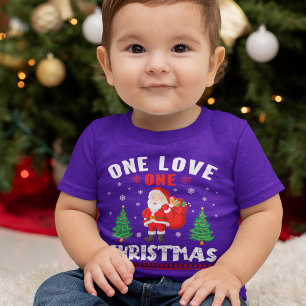 Camiseta De Bebé One Love One Navidades Santa T-Shirt