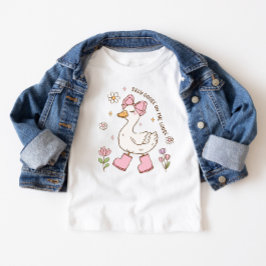 Camiseta De Bebé One Silly Goose Pink Girl 1st Birthday