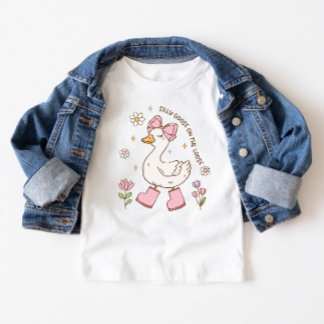 Camiseta De Bebé One Silly Goose Pink Girl 1st Birthday