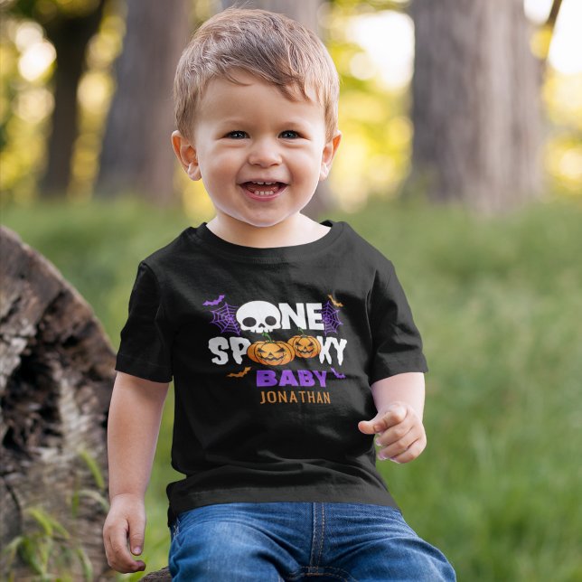 Camiseta De Bebé One Spooky Baby, Fun Halloween Family (Subido por el creador)