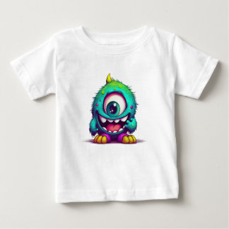 Camiseta De Bebé Onecru B es el mini monstruo alegre de un solo ojo
