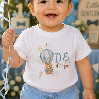 Camiseta de bebé Onederful Balloon First Birthday