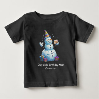 Camiseta De Bebé Only Child Birthday Main Character Design