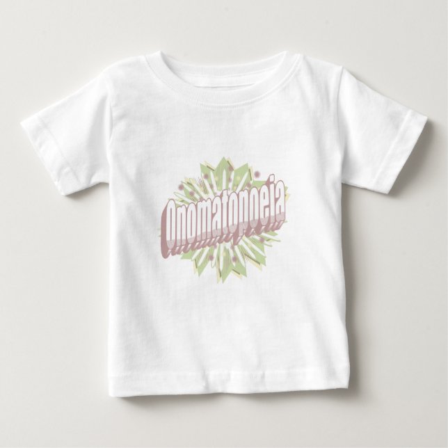 Camiseta De Bebé Onomatopoyía Explosión Idioma Inglés (Anverso)