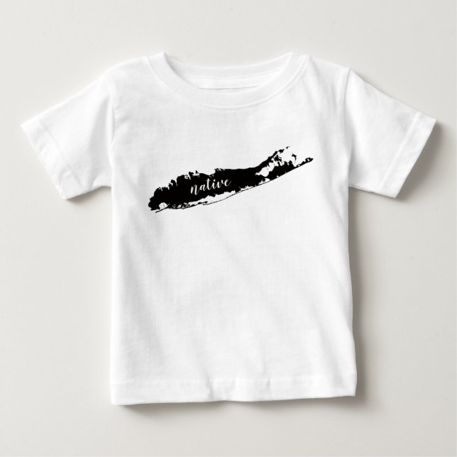 Camiseta De Bebé onsie del natural del Long Island (Anverso)