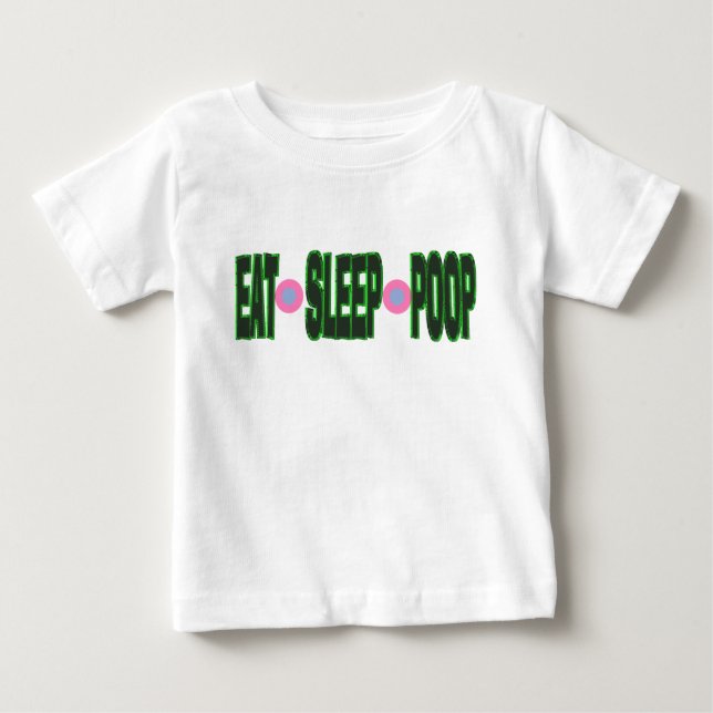 Camiseta De Bebé Onsie, un bebé de poop que duerme (Anverso)
