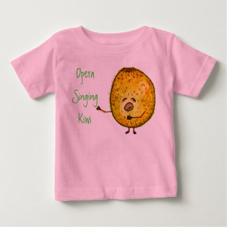 Camiseta De Bebé Ópera cantando Kiwi, La La La Tee, rosado