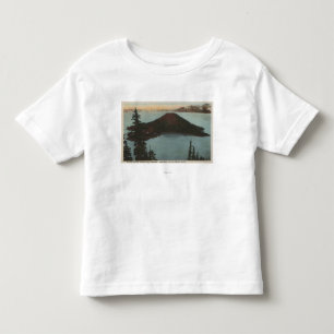 Camiseta De Bebé Opinión #1 del lago crater, Oregon - isla del mag