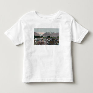 Camiseta De Bebé Opinión aérea del CityValdez, AK del verano