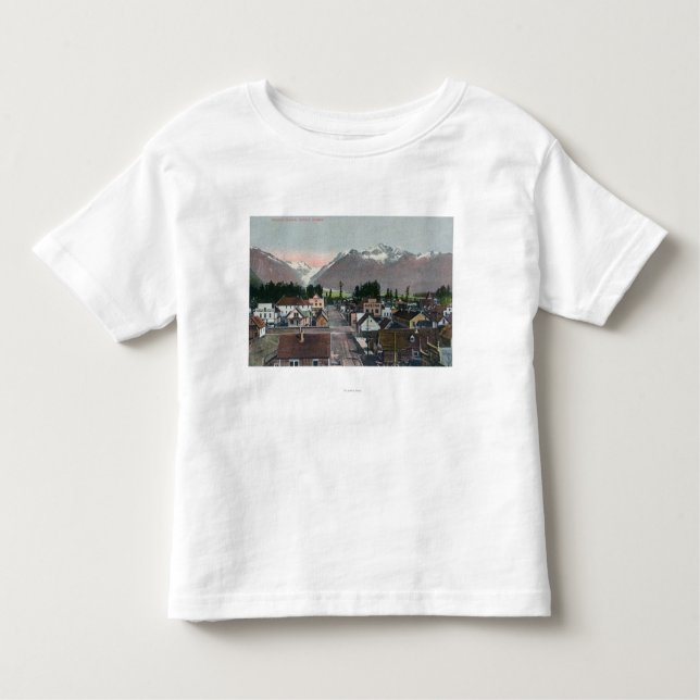 Camiseta De Bebé Opinión aérea del CityValdez, AK del verano (Anverso)