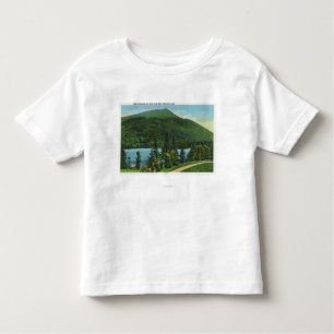 Camiseta De Bebé Opinión azul del lago Mt de la montaña