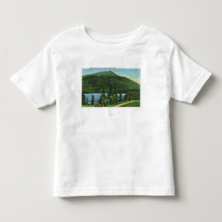 Camiseta De Bebé Opinión azul del lago Mt de la montaña