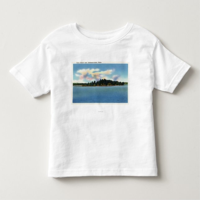 Camiseta De Bebé Opinión de Cobbosseecontee del lago de la isla de (Anverso)