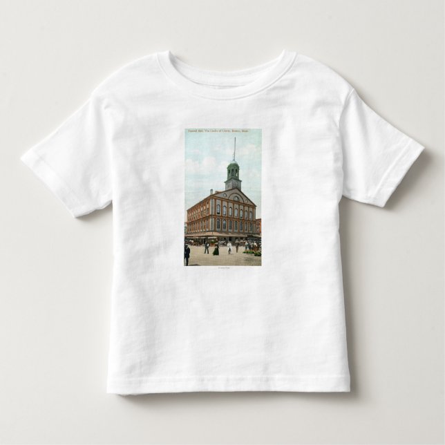 Camiseta De Bebé Opinión de la calle el Faneuil Pasillo (Anverso)