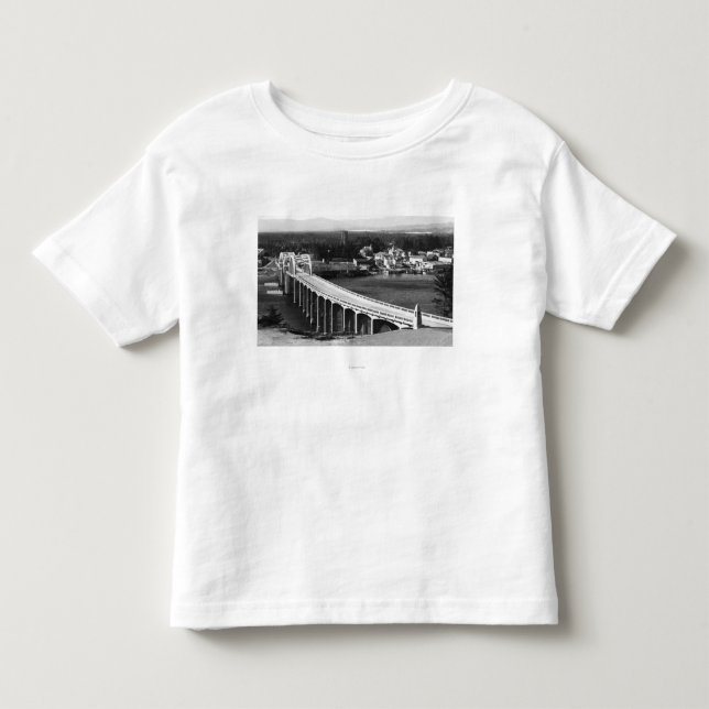Camiseta De Bebé Opinión de la ciudad de Florencia, Oregon y puente (Anverso)