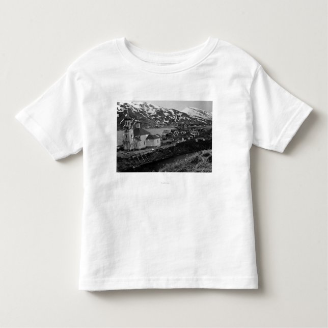 Camiseta De Bebé Opinión de la ciudad de Unalaska, fotografía de (Anverso)