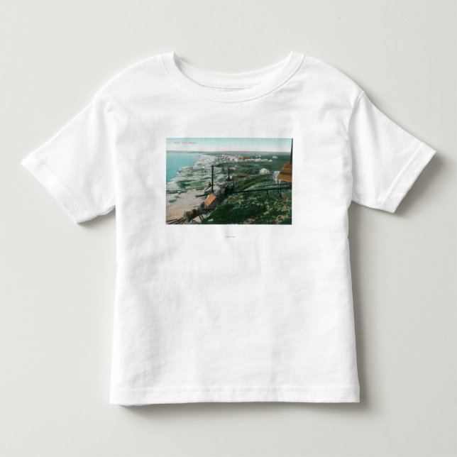 Camiseta De Bebé Opinión de la ciudad y ciudad de WaterfrontBluff, (Anverso)