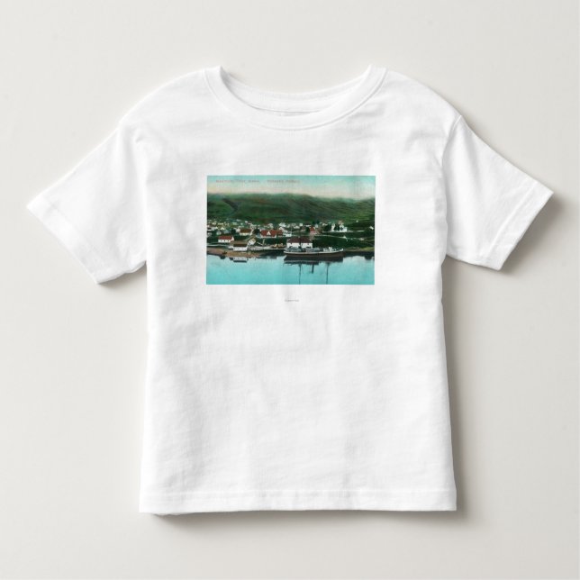 Camiseta De Bebé Opinión de la costa de la ciudad y del vapor (Anverso)