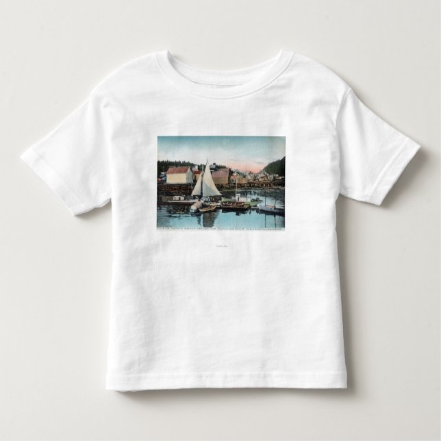 Camiseta De Bebé Opinión de la costa del dique flotante (Anverso)