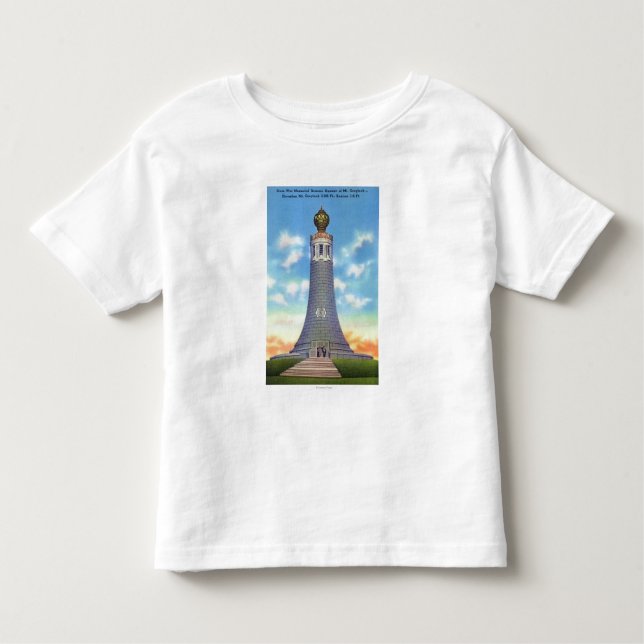 Camiseta De Bebé Opinión de la cumbre del monumento de guerra del (Anverso)