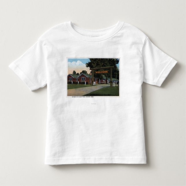 Camiseta De Bebé Opinión de la entrada del parque turístico (Anverso)