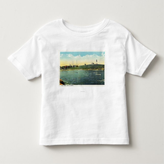 Camiseta De Bebé Opinión de la isla de Cushing de la cabeza blanca (Anverso)