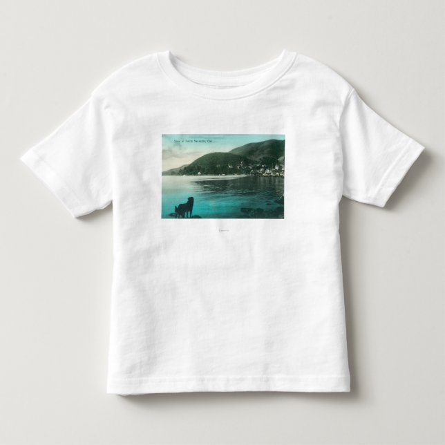 Camiseta De Bebé Opinión de la línea de la playa de (Anverso)