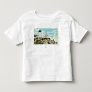 Camiseta De Bebé Opinión de la playa de York del faro de la
