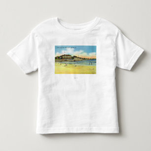 Camiseta De Bebé Opinión de la playa de York del hotel y de la
