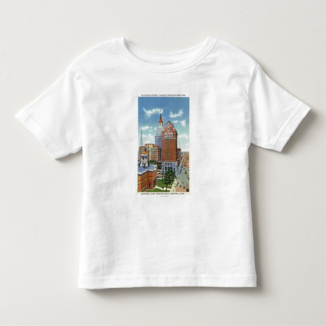 Camiseta De Bebé Opinión de la torre del edificio y de los viajeros (Anverso)