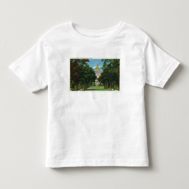 Camiseta De Bebé Opinión de parque de estado del edificio del (Anverso)