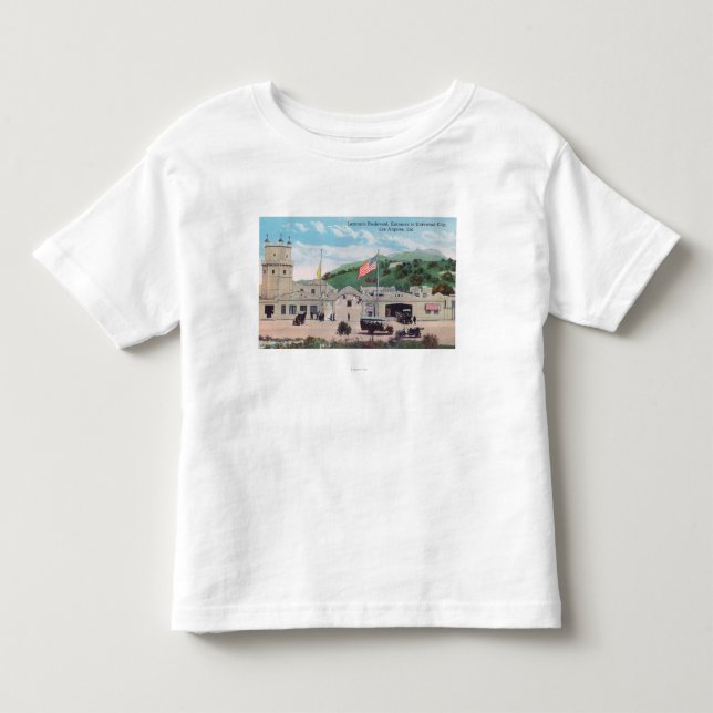 Camiseta De Bebé Opinión del bulevar de Laemmle de la ciudad (Anverso)