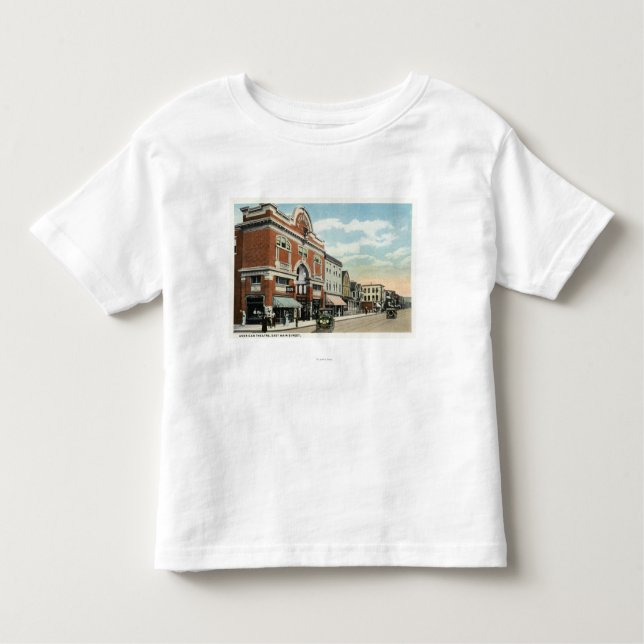 Camiseta De Bebé Opinión del este de calle principal del teatro (Anverso)