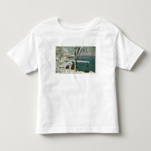 Camiseta De Bebé Opinión del invierno del puerto de Marblehead
