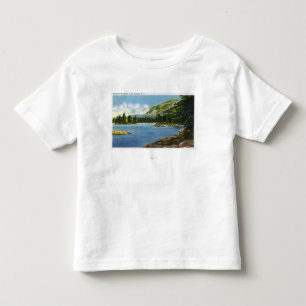 Camiseta De Bebé Opinión del lago de la montaña del elefante