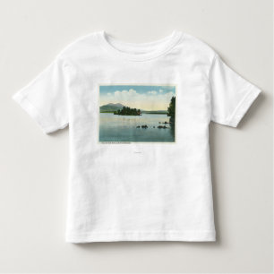 Camiseta De Bebé Opinión del lago de las montañas de Belknap