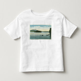 Camiseta De Bebé Opinión del lago de las montañas de Belknap