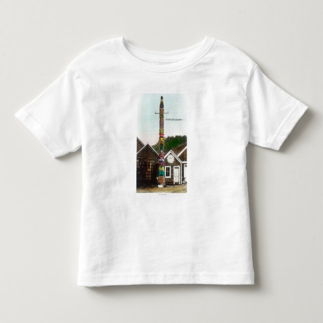 Camiseta De Bebé Opinión el cuervo TotempoleWrangell, AK (Anverso)