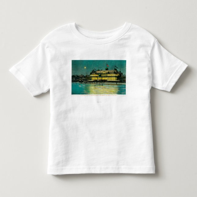Camiseta De Bebé Opinión exterior de la noche del casino de Neptuno (Anverso)