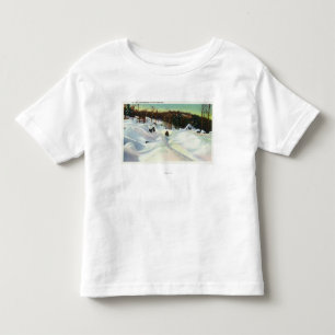 Camiseta De Bebé Opinión olímpica del funcionamiento del Bobsled