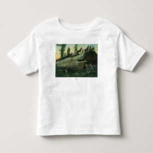 Camiseta De Bebé Opinión un equipo de registración en una secoya