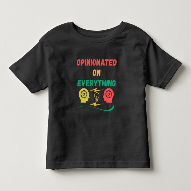 Camiseta De Bebé Opinionado Sobre Todo (Anverso)