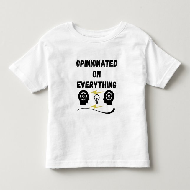 Camiseta De Bebé Opinionado Sobre Todo (Anverso)