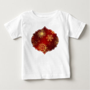 Camiseta De Bebé Opulencia de Yuletide: Hilos Dorados de Navidad