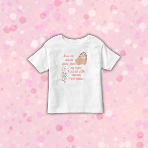 Camiseta De Bebé Oración cristiana para niños rosados  