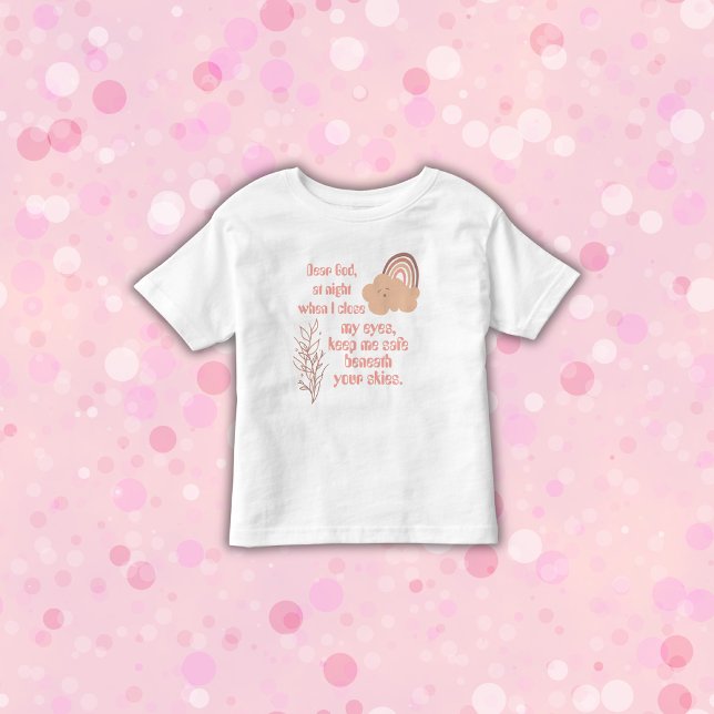 Camiseta De Bebé Oración cristiana para niños rosados | (Subido por el creador)
