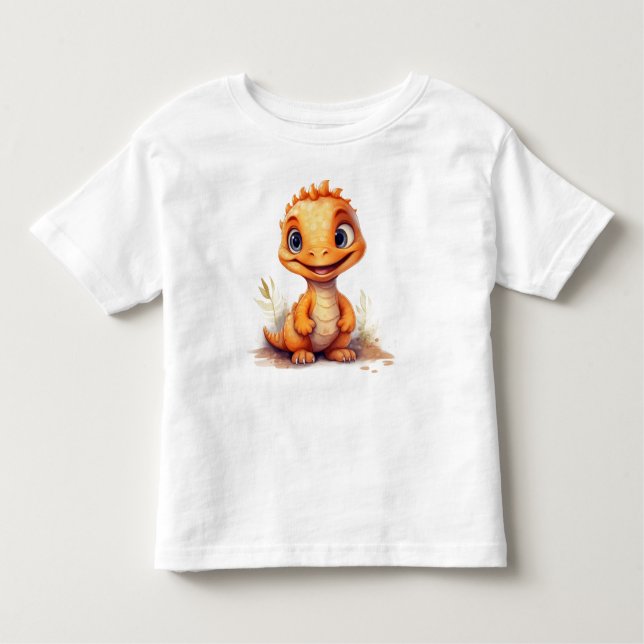 Camiseta De Bebé Oranje baby-dinosaurus (Anverso)